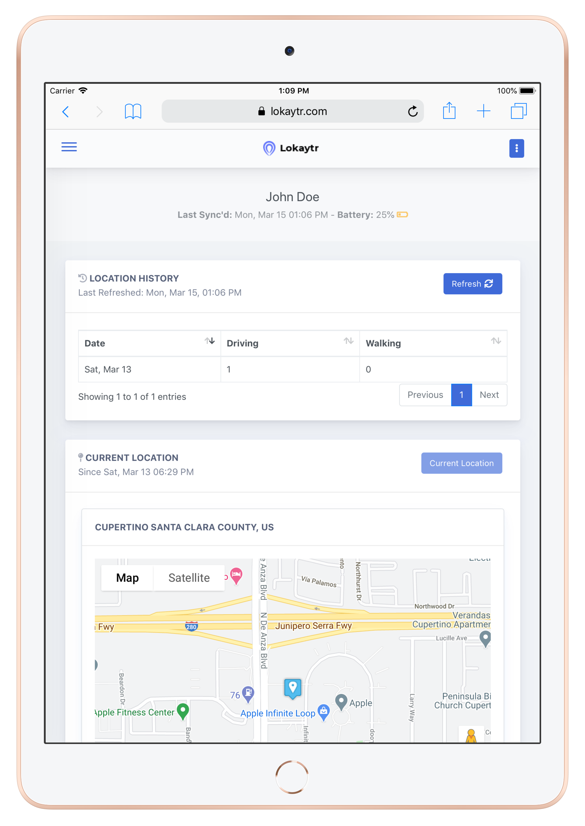 Family Locator and GPS Tracker Portal